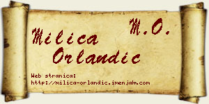 Milica Orlandić vizit kartica